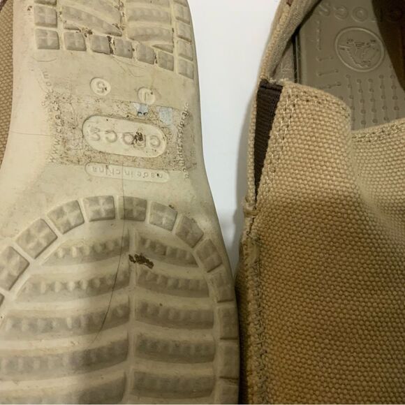 CROCS Sanuk Style Shoes Great Condition Size 5 Tan Beach Boat - Picture 5 of 10